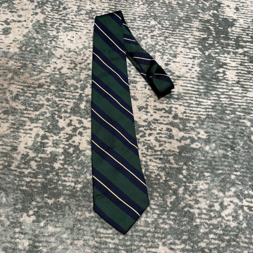 vintage Savile Row 100% silk striped Repp necktie Made In USA